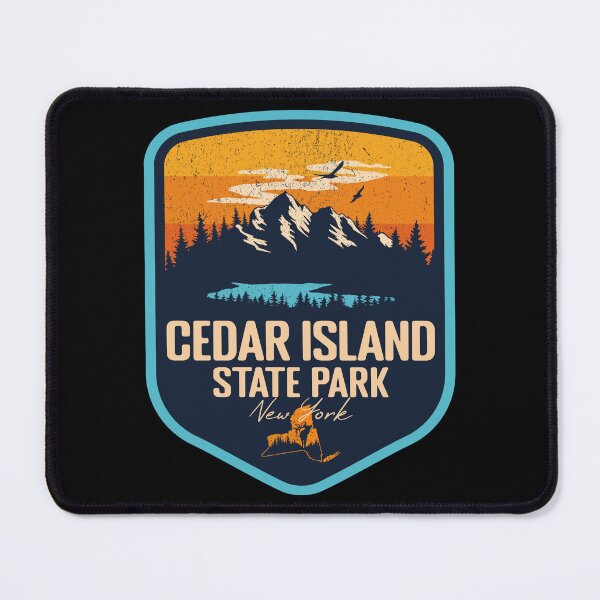 Item preview, Cedar Island State Park New York - NY Sunset Grunge Texture Badge Forest and Wilderness  designed and sold by mountainfad.