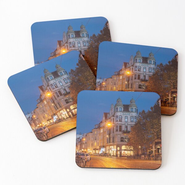 Item preview, Street scene in the Bremen Quarter at dusk, Bremen, Germany designed and sold by Torsten Krüger.