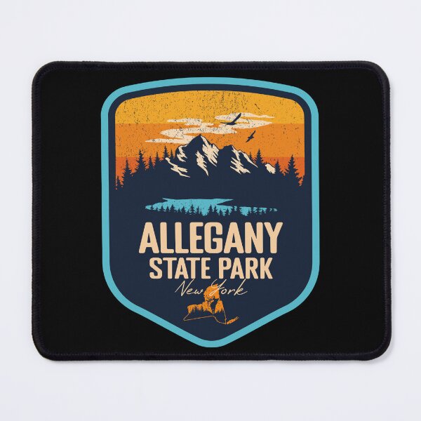 Item preview, Allegany State Park New York - NY Sunset Grunge Texture Badge Forest and Wilderness designed and sold by mountainfad.