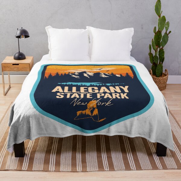 Item preview, Allegany State Park New York - NY Sunset Grunge Texture Badge Forest and Wilderness designed and sold by mountainfad.