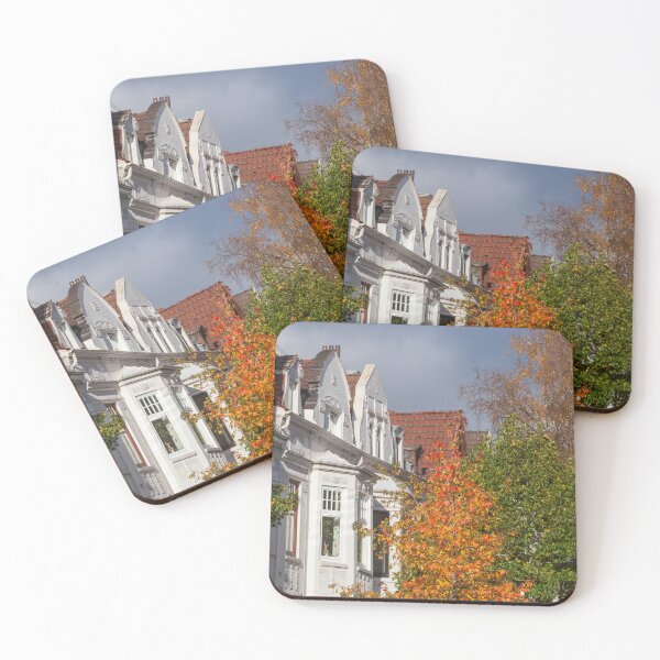 Item preview, Old Bremen houses on Slevogtstrasse in autumn in Schwachhausen, Bremen designed and sold by Torsten  Krüger.