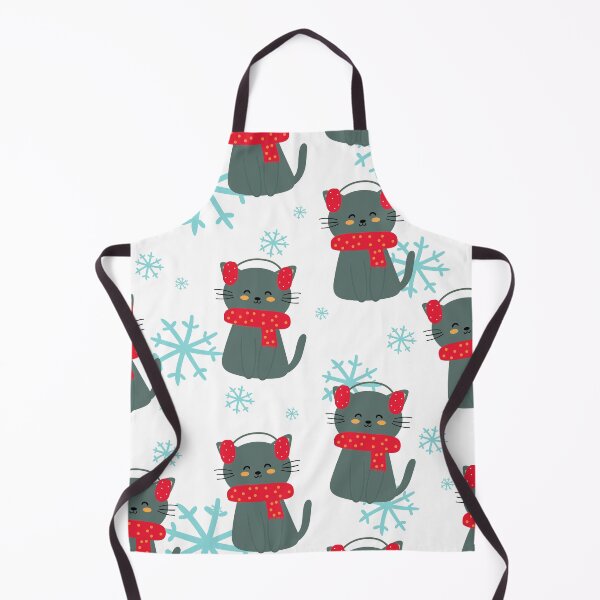 Item preview, Whiskered Winter Wonders - Frolicsome Cats and Snowflakes designed and sold by RuyaFab.