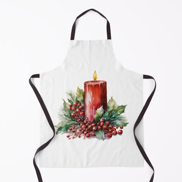 Item preview, Merry and Bright: Holly Adorned Christmas Candle designed and sold by ZenEvoke.