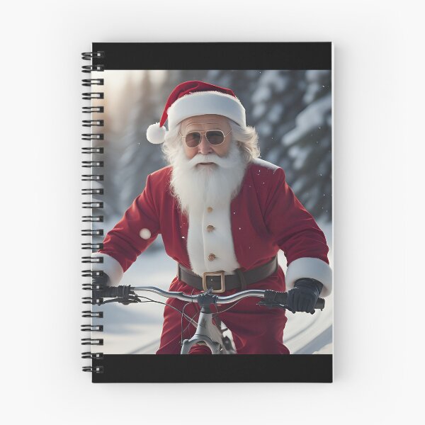 Item preview, Santa Claus on his mountainbike through the snow  designed and sold by Kaleddis.