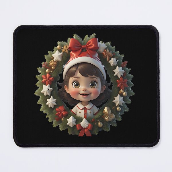 Item preview, Lovely little girl in a Christmas wreath designed and sold by Kaleddis.