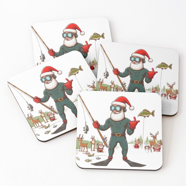 Item preview, Fishing Santa T-Shirt: A Unique and Humorous Christmas Gift designed and sold by AIStoore.