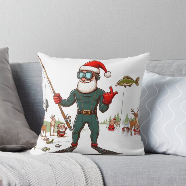 Item preview, Fishing Santa T-Shirt: A Unique and Humorous Christmas Gift designed and sold by AIStoore.