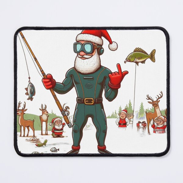 Item preview, Fishing Santa T-Shirt: A Unique and Humorous Christmas Gift designed and sold by AIStoore.