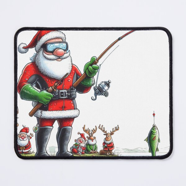 Item preview, Fishing Santa: A Unique and Humorous Christmas Gift designed and sold by AIStoore.