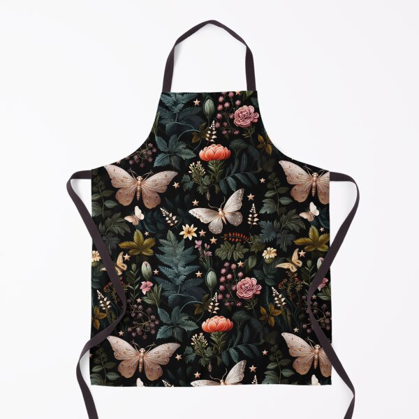 Item preview, Mystical Witchy Night Garden - Rose Gold Butterflies and Dark Botanicals - Dark Cottagecore Style designed and sold by ThreeHaresMedia.