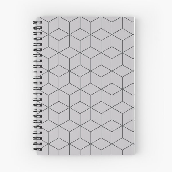 Item preview, Gray Hexagons 3D Cubes Lines Geometric Optical Illusion Monochromatic Modern Timeless Pattern designed and sold by PenguinForests.