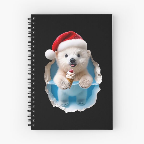 Item preview, Oso animal navideño 3D con gorro de Papá Noel designed and sold by ColorLightLab.