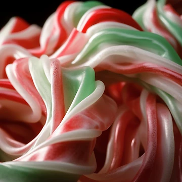 Artwork thumbnail, CHRISTMAS | Abstract Ribbon Candy by RedHandedOD