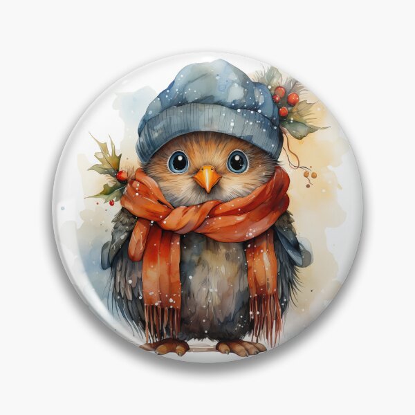 Item preview, Whimsical Christmas bird designed and sold by Rosaliartbook.