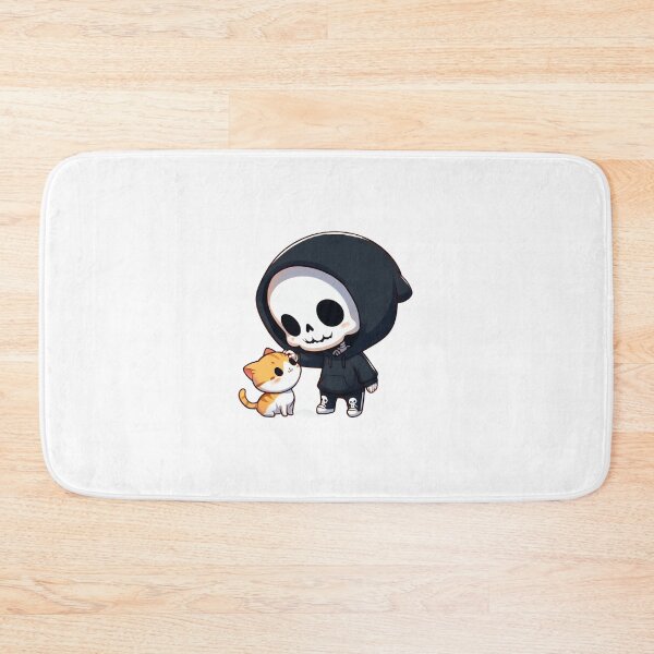 Item preview, Cute skeleton with orange kitty designed and sold by Wxjtecki.