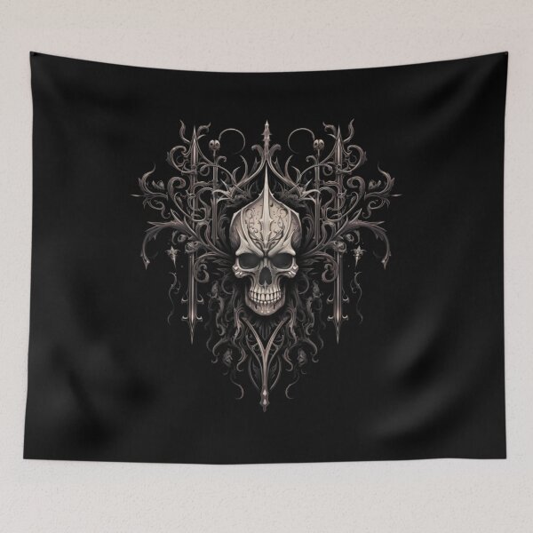 Item preview, Goth style skull designed and sold by TraceDessiner.