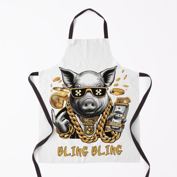 Item preview, bling bling pig designed and sold by Animalia-.