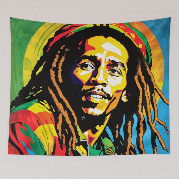 Item preview, Pop art digital portrait inspired by Bob Marley designed and sold by clon-dot-net.