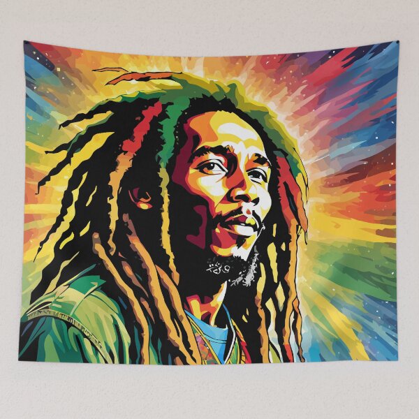 Item preview, Digital pop art portrait inspired by Bob Marley designed and sold by clon-dot-net.