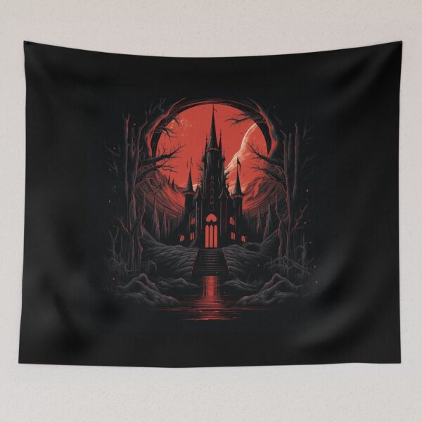 Item preview, Dark gothic castle designed and sold by TraceDessiner.
