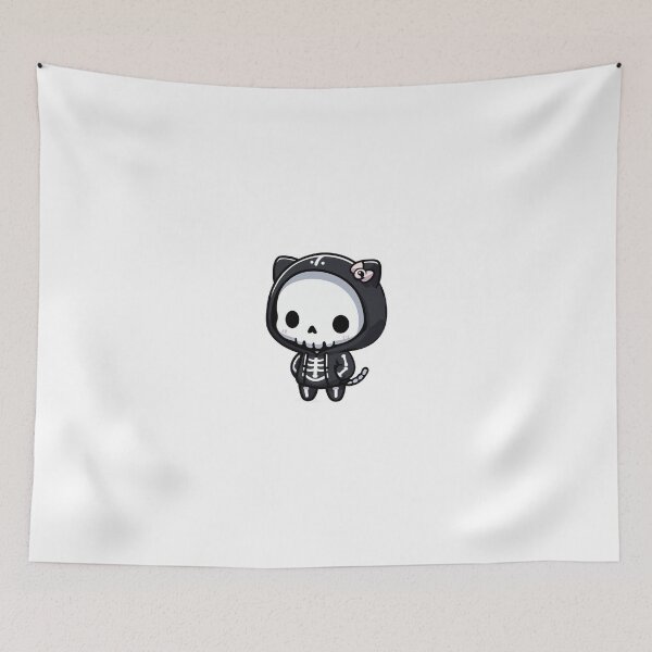 Item preview, Cute skeleton with kitty hoodie designed and sold by Wxjtecki.