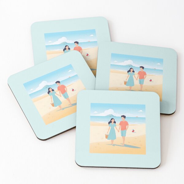 Item preview, Korean Couple Sea Romance designed and sold by Itsheartshop.