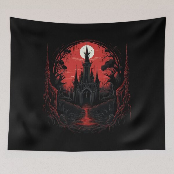 Item preview, Dark gothic castle designed and sold by TraceDessiner.