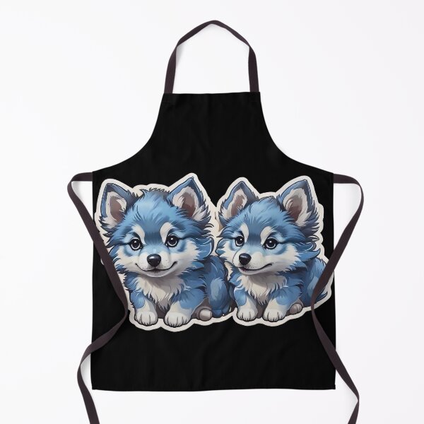 Item preview, Cute Kawaii Blue Wolfdog Puppies designed and sold by MindSmith.