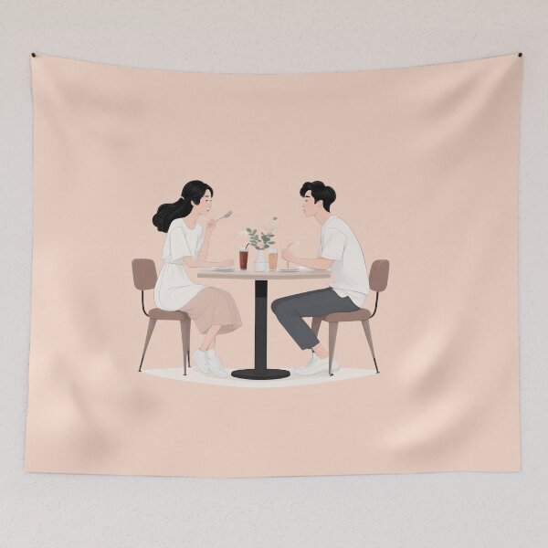Item preview, Minimalistic Date Dinner designed and sold by Itsheartshop.