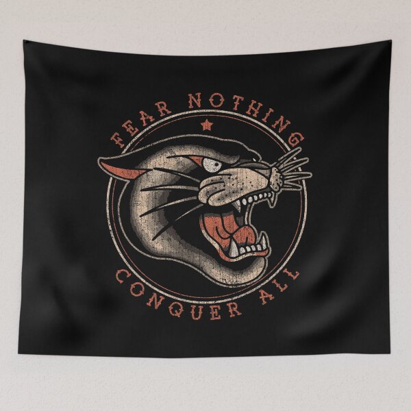 Item preview, Fear Nothing, Old School Panther Tattoo Design designed and sold by Proverbial Wisdom Design.