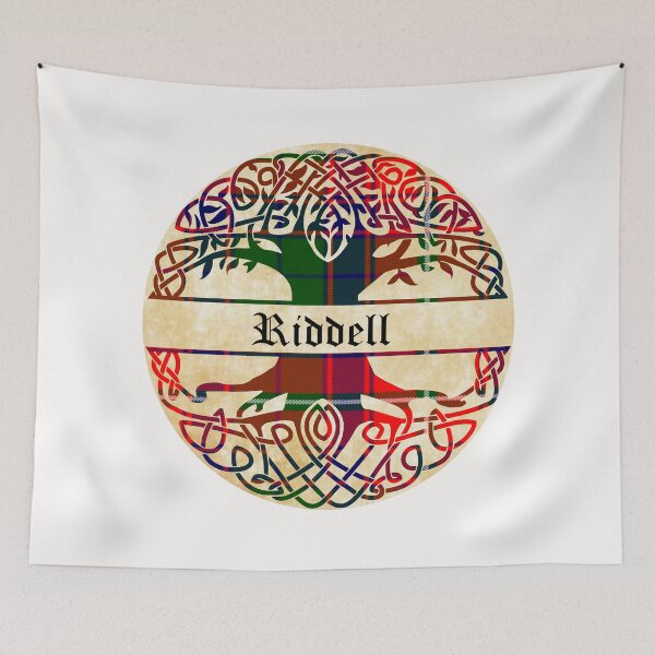 Item preview, Riddell Tree of Life Clan Scottish Surname tartan designed and sold by BagTown Clans.