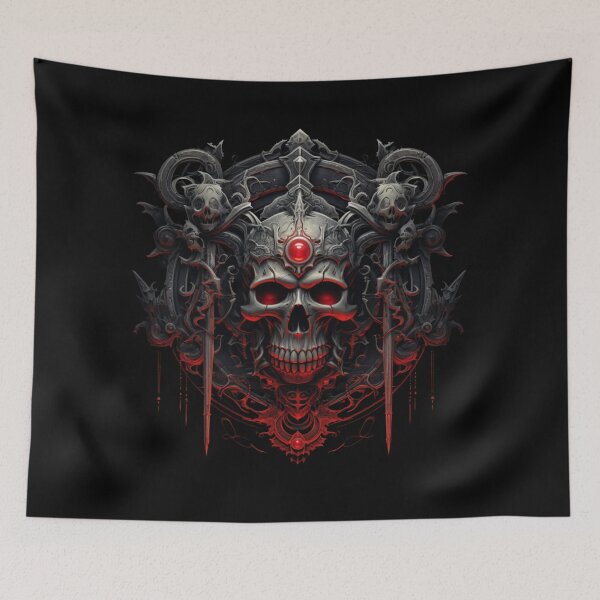 Item preview, Goth style skull designed and sold by TraceDessiner.