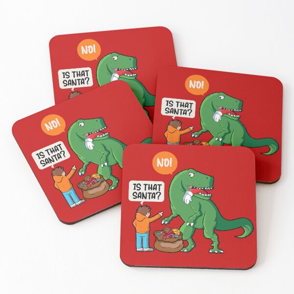 Item preview, Funny Christmas Trex eating Santa designed and sold by messy-nessie.