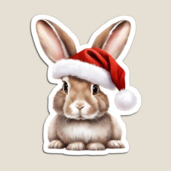 Item preview, Conejo divertido de Papá Noel designed and sold by DavidPrintCraft.