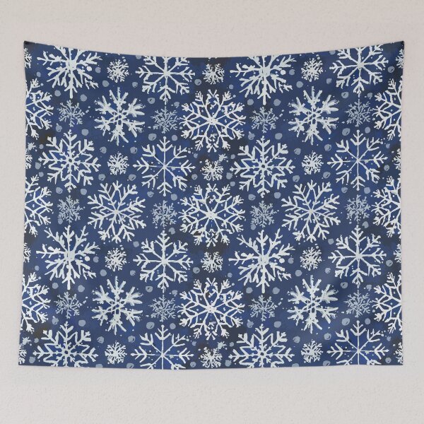 Item preview, Blue and White Christmas Snowflakes Pattern designed and sold by Blue-Banana.