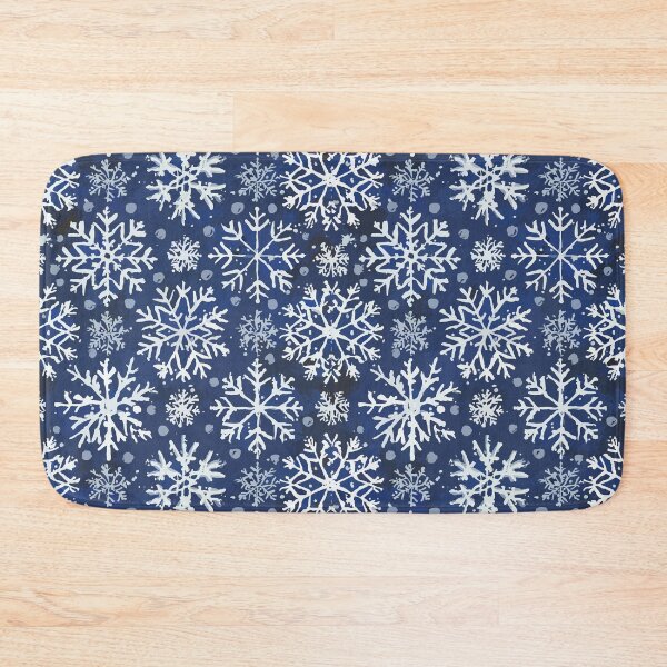 Item preview, Blue and White Christmas Snowflakes Pattern designed and sold by Blue-Banana.