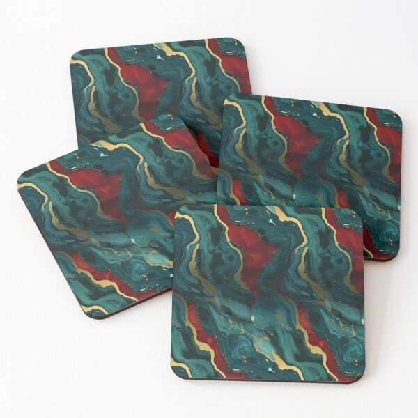 Item preview, Blue, Red and Gold Seamless Repeating Marble Pattern designed and sold by PeteRascal.