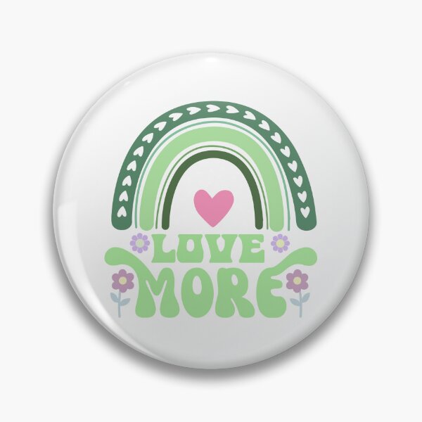 Item preview, Love More in soft colors flowers, hearts and rainbow designed and sold by coloryourwings.