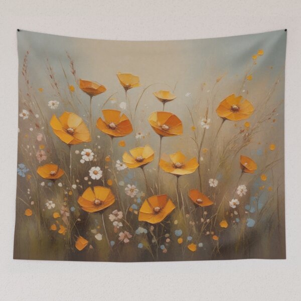 Artikelvorschau, Orange Blumen entworfen und verkauft von kultomatic.