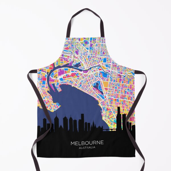 Item preview, Melbourne Skyline Map designed and sold by ArtPrints.