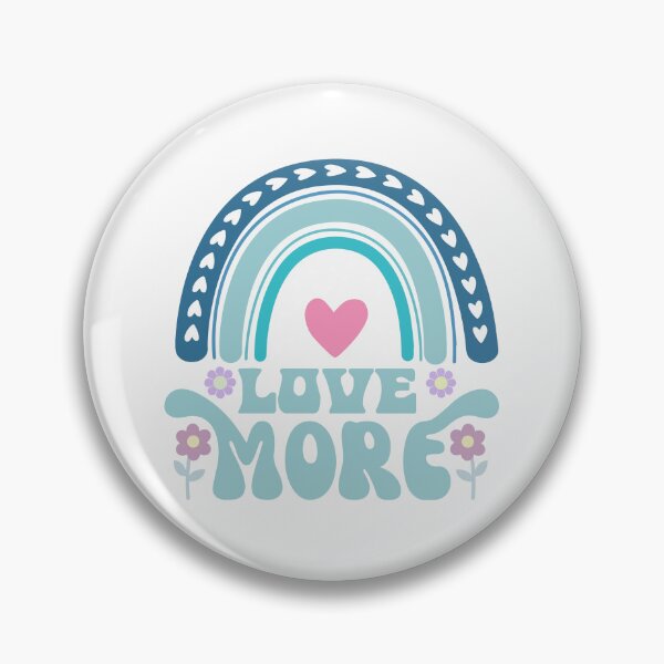 Item preview, Love More in soft colors flowers, hearts and rainbow designed and sold by coloryourwings.