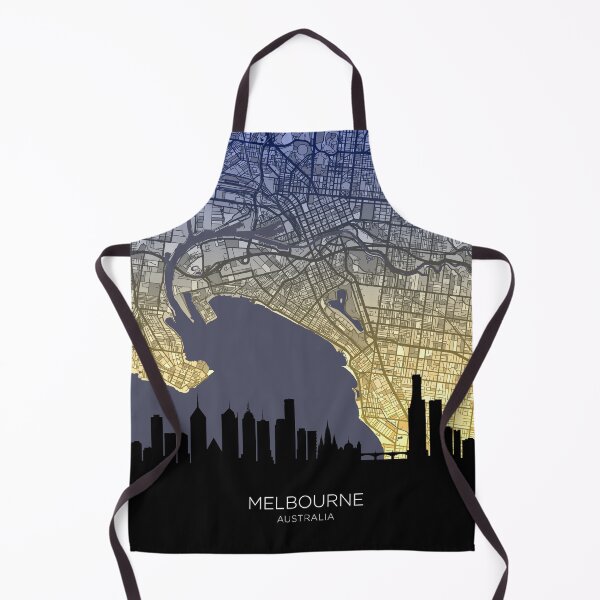Item preview, Melbourne Skyline Map designed and sold by ArtPrints.