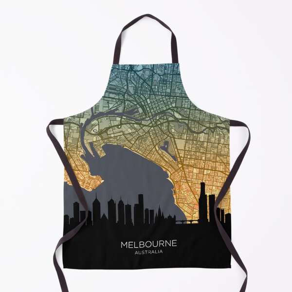 Item preview, Melbourne Skyline Map designed and sold by ArtPrints.