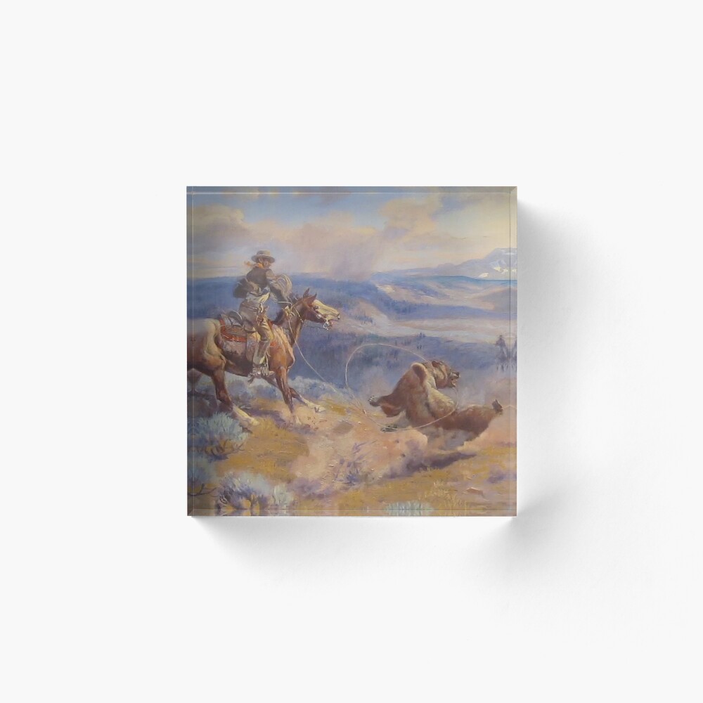 Vintage Charles Marion Russell Loops And Swift Horses Are Surer Than Lead 1916 Art Board Print By Allvintageart Redbubble