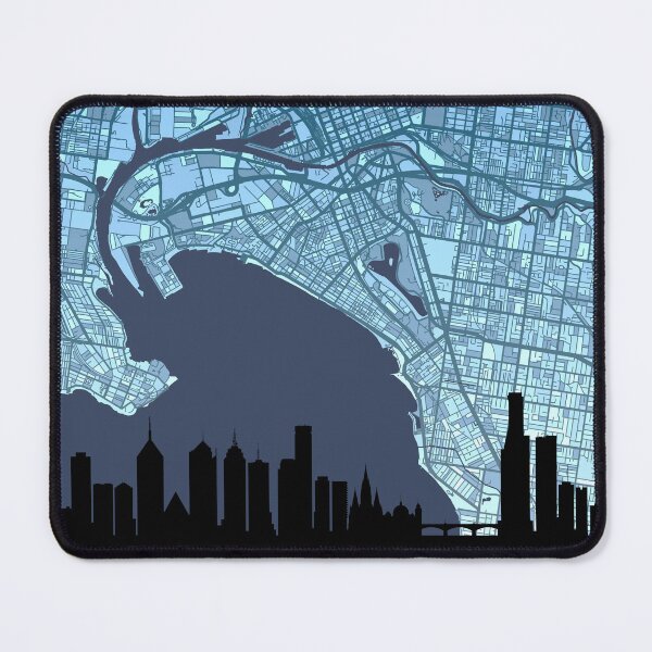 Item preview, Melbourne Skyline Map designed and sold by ArtPrints.