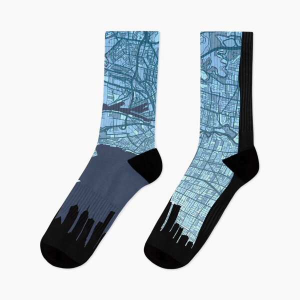 Item preview, Melbourne Skyline Map designed and sold by ArtPrints.