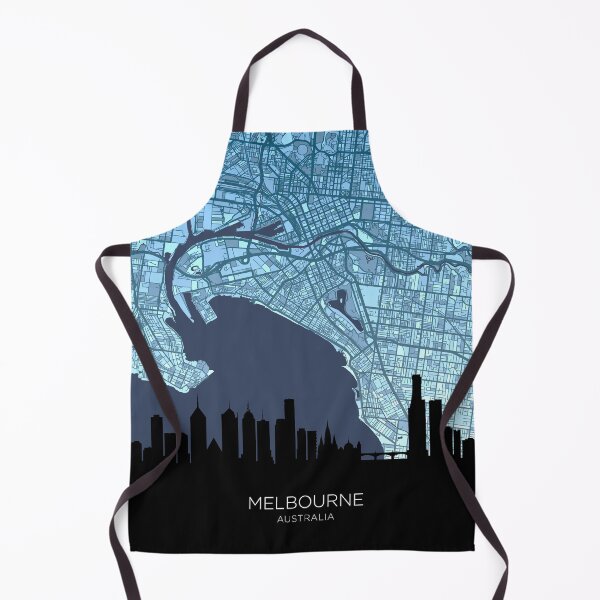 Item preview, Melbourne Skyline Map designed and sold by ArtPrints.