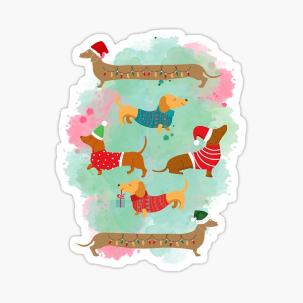 Item preview, Dachshund Christmas  designed and sold by ValsCrazyCats.