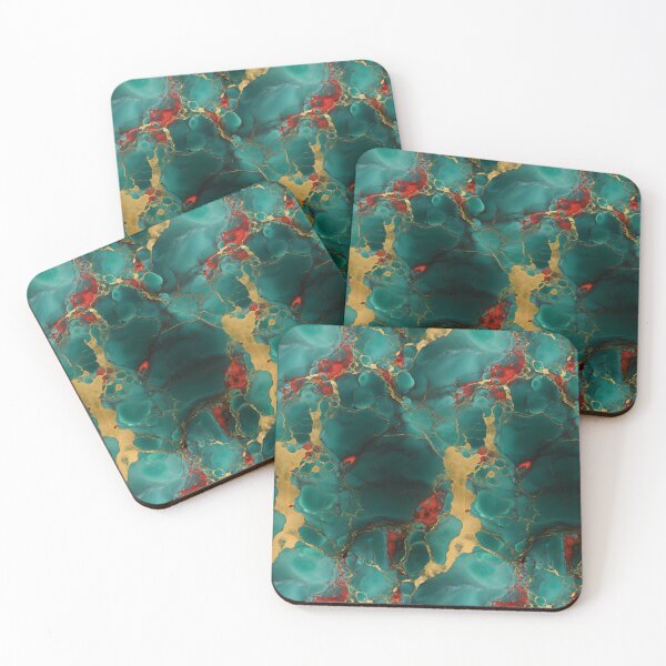 Item preview, Blue, Red and Gold Seamless Repeating Marble Pattern designed and sold by PeteRascal.