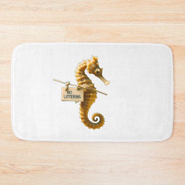 Item preview, No Littering - Sad Seahorse Protest designed and sold by MagickDragon.